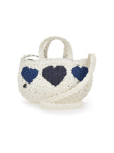 Load image into Gallery viewer, Straw bag with hearts
