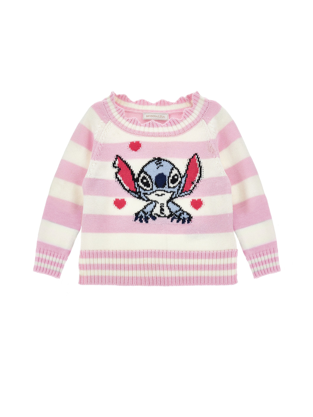 Striped Sweater with Stitch