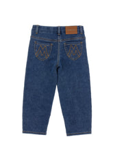 Load image into Gallery viewer, Five-Pocket Jeans with Floral Embroidery
