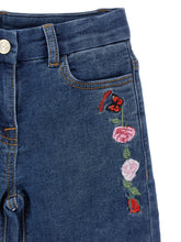 Load image into Gallery viewer, Five-Pocket Jeans with Floral Embroidery
