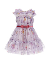 Load image into Gallery viewer, Tulle Dress with Flowers and Polka Dots
