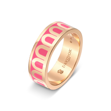 Load image into Gallery viewer, L'Arc de DAVIDOR Ring MM, 18k Rose Gold with Flamant Lacquered Ceramic - DAVIDOR
