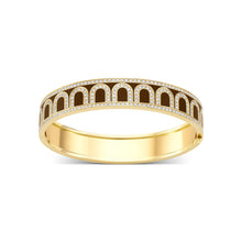 Load image into Gallery viewer, L'Arc de DAVIDOR Bangle GM, 18k Yellow Gold with Lacquered Ceramic and Palais Diamonds - DAVIDOR
