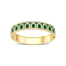 Load image into Gallery viewer, L'Arc de DAVIDOR Bangle GM, 18k Yellow Gold with Lacquered Ceramic and Palais Diamonds - DAVIDOR
