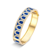 Load image into Gallery viewer, L'Arc de DAVIDOR Bangle GM, 18k Yellow Gold with Lacquered Ceramic and Palais Diamonds - DAVIDOR

