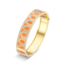 Load image into Gallery viewer, L'Arc de DAVIDOR Bangle GM, 18k Yellow Gold with Lacquered Ceramic and Palais Diamonds - DAVIDOR
