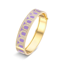 Load image into Gallery viewer, L'Arc de DAVIDOR Bangle GM, 18k Yellow Gold with Lacquered Ceramic and Palais Diamonds - DAVIDOR
