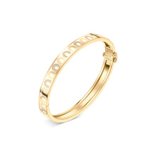 Load image into Gallery viewer, L'Arc de DAVIDOR Bangle PM, 18k Yellow Gold with Lacquered Ceramic and Colonnato Diamonds - DAVIDOR
