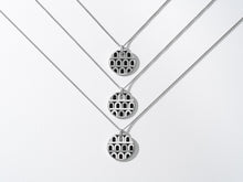 Load image into Gallery viewer, L'Arc de DAVIDOR Pendant GM, 18k White Gold with Lacquered Ceramic and Porta Diamonds - DAVIDOR
