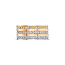 Load image into Gallery viewer, L'Arc Détail Ring PM, 18k Yellow Gold with Brilliant Diamonds - DAVIDOR

