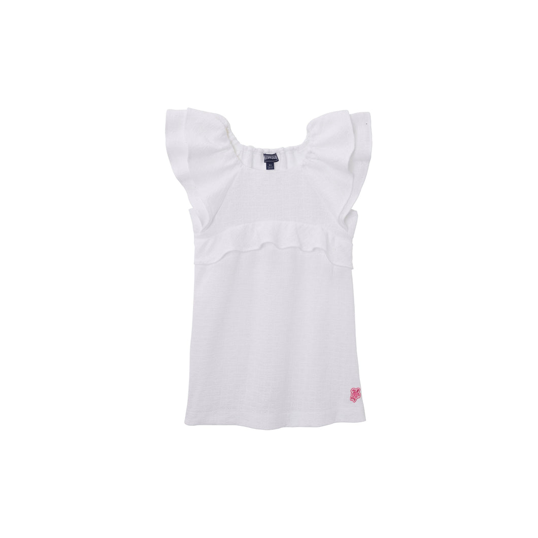 Cotton Dress Embroidered Turtle