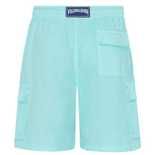 Load image into Gallery viewer, Linen Bermuda Shorts Cargo Pockets
