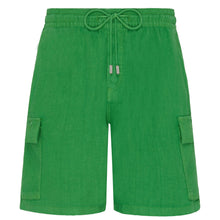 Load image into Gallery viewer, Linen Bermuda Shorts Cargo Pockets
