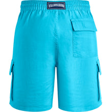 Load image into Gallery viewer, Linen Bermuda Shorts Cargo Pockets
