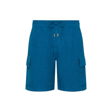 Load image into Gallery viewer, Linen Bermuda Shorts Cargo Pockets
