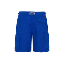 Load image into Gallery viewer, Linen Bermuda Shorts Cargo Pockets
