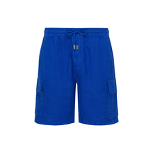 Load image into Gallery viewer, Linen Bermuda Shorts Cargo Pockets
