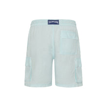 Load image into Gallery viewer, Linen Cargo Bermuda Shorts Natural Dye

