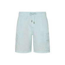 Load image into Gallery viewer, Linen Cargo Bermuda Shorts Natural Dye
