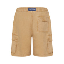 Load image into Gallery viewer, Linen Cargo Bermuda Shorts Natural Dye
