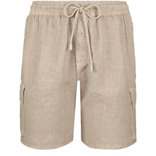 Load image into Gallery viewer, Linen Bermuda Shorts Cargo Pockets
