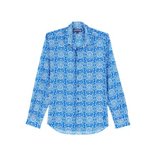 Load image into Gallery viewer, Cotton Voile Lightweight Shirt Tribal Turtles
