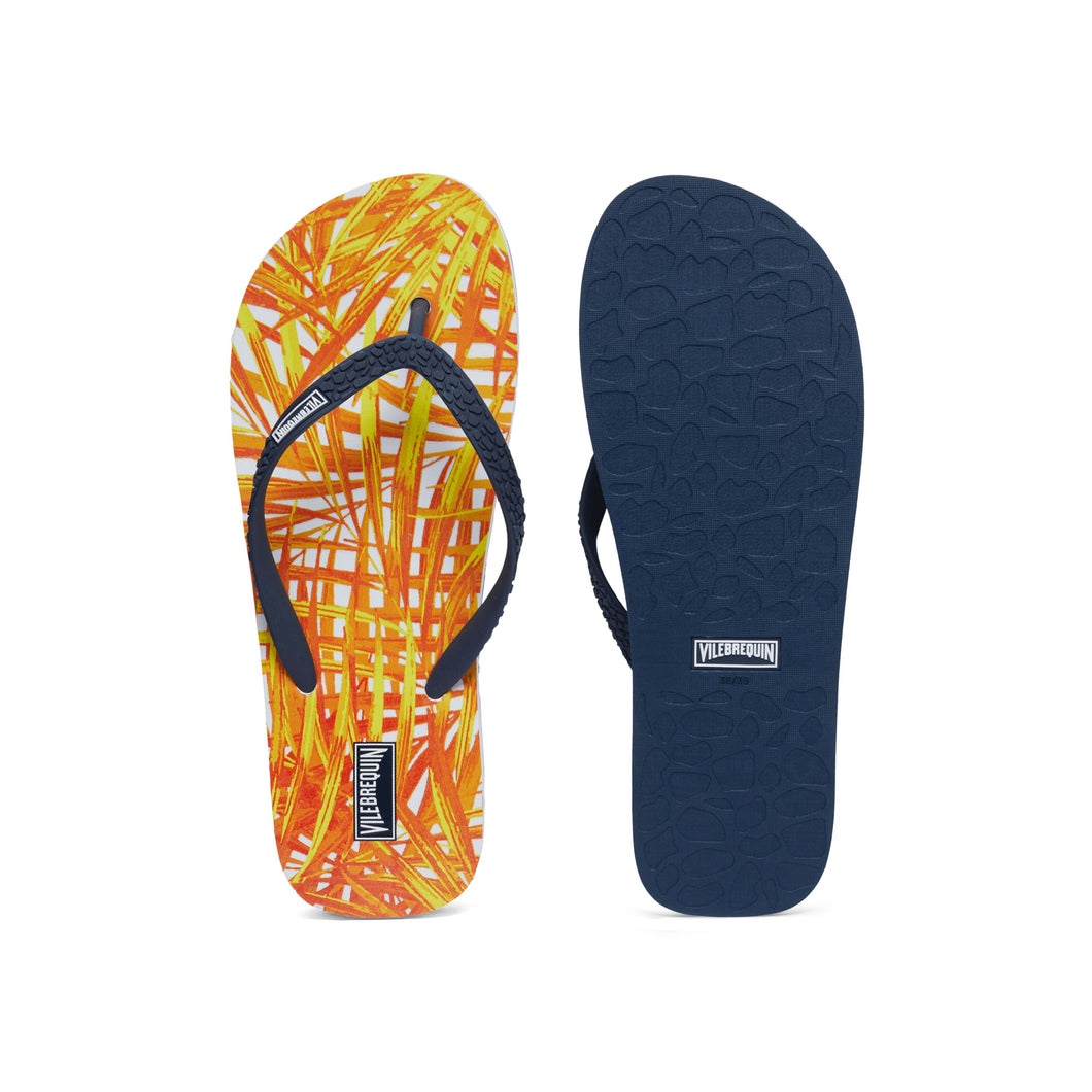 Beach Flip Flops Palm Leaves