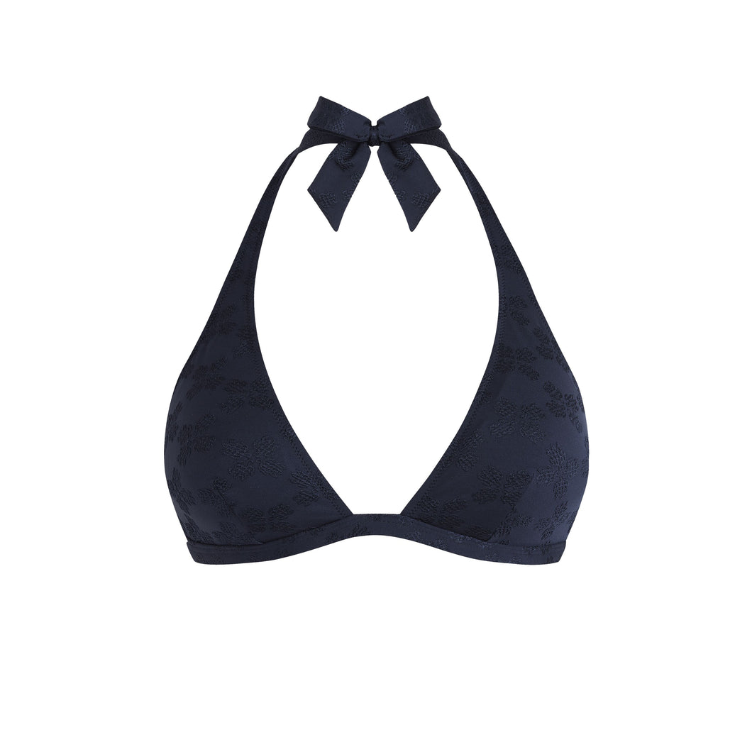 Halter Bikini Top Jacquard Monogram