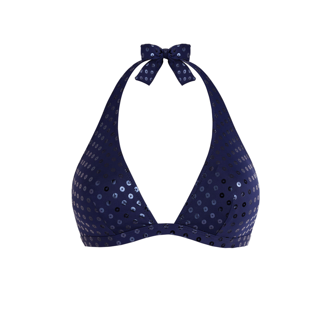 Halter Bikini Top Relief Sparkling
