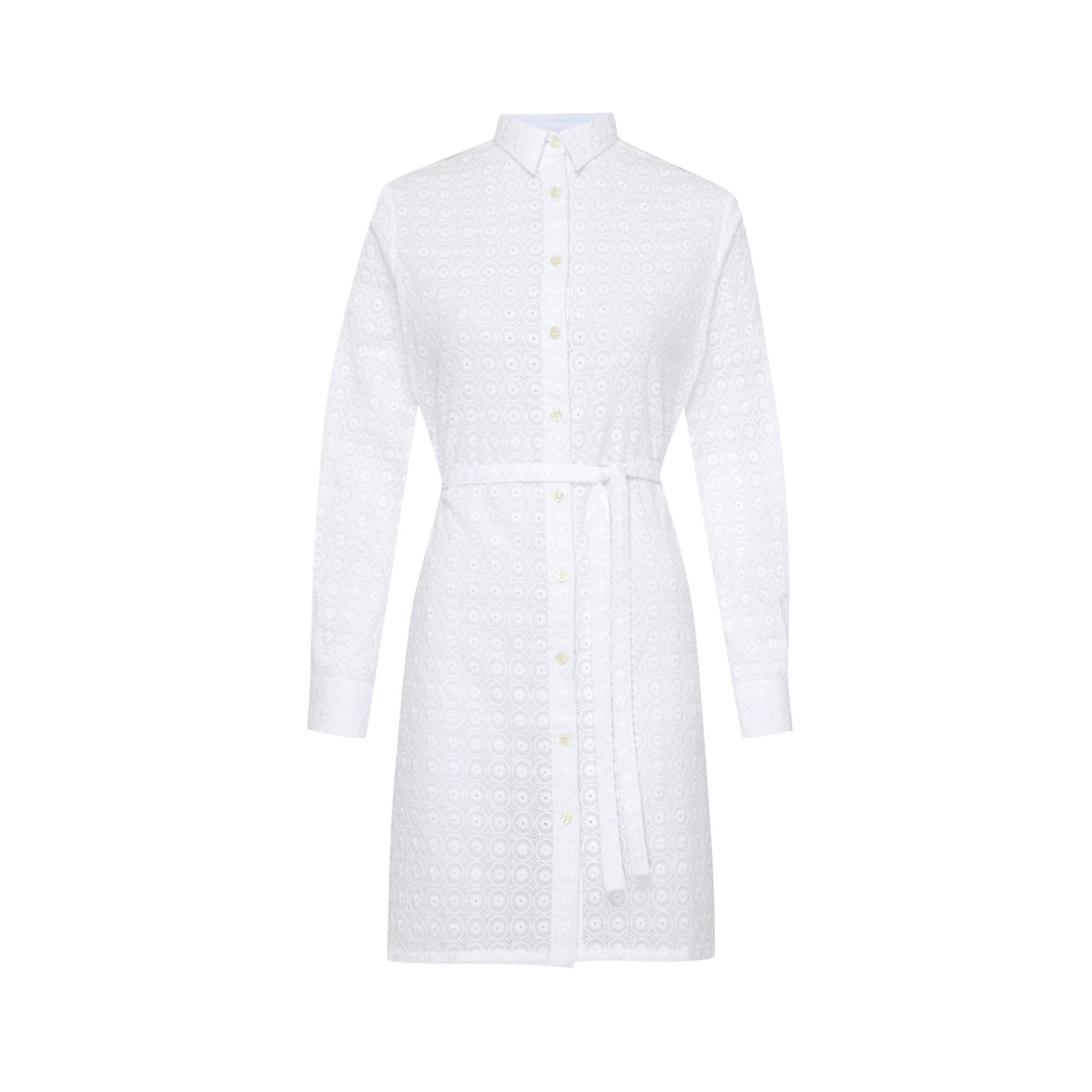 Cotton Shirt Dress Broderie Anglaise