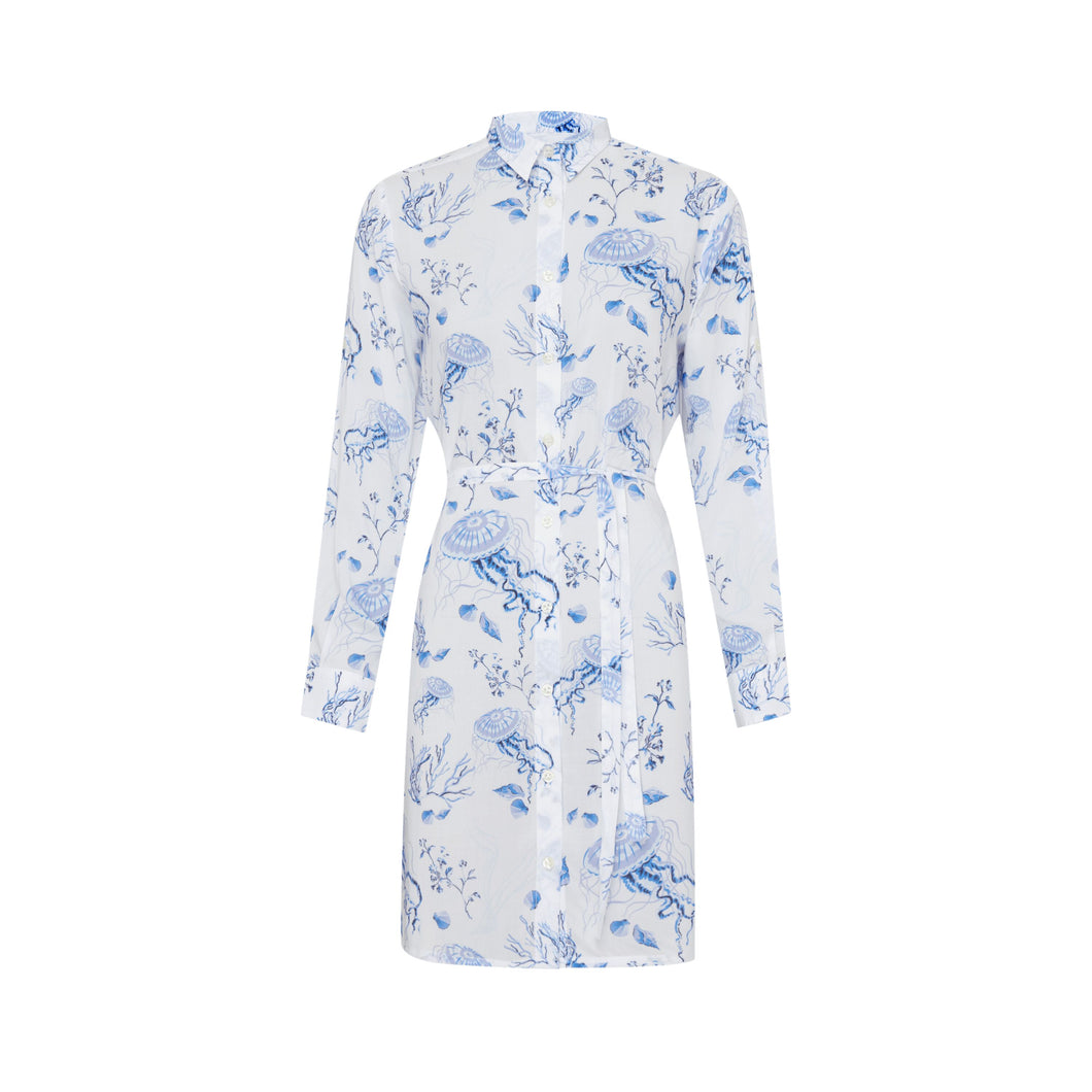 Viscose Shirt Dress Medusa and Shells