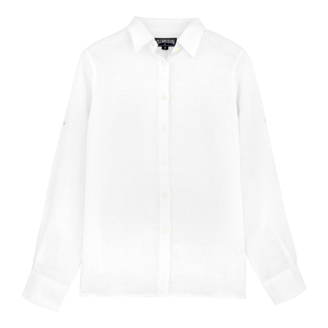 long sleeves Linen Shirt Solid