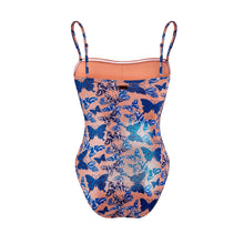 Load image into Gallery viewer, Bustier One-piece Swimsuit Disco Butterfly

