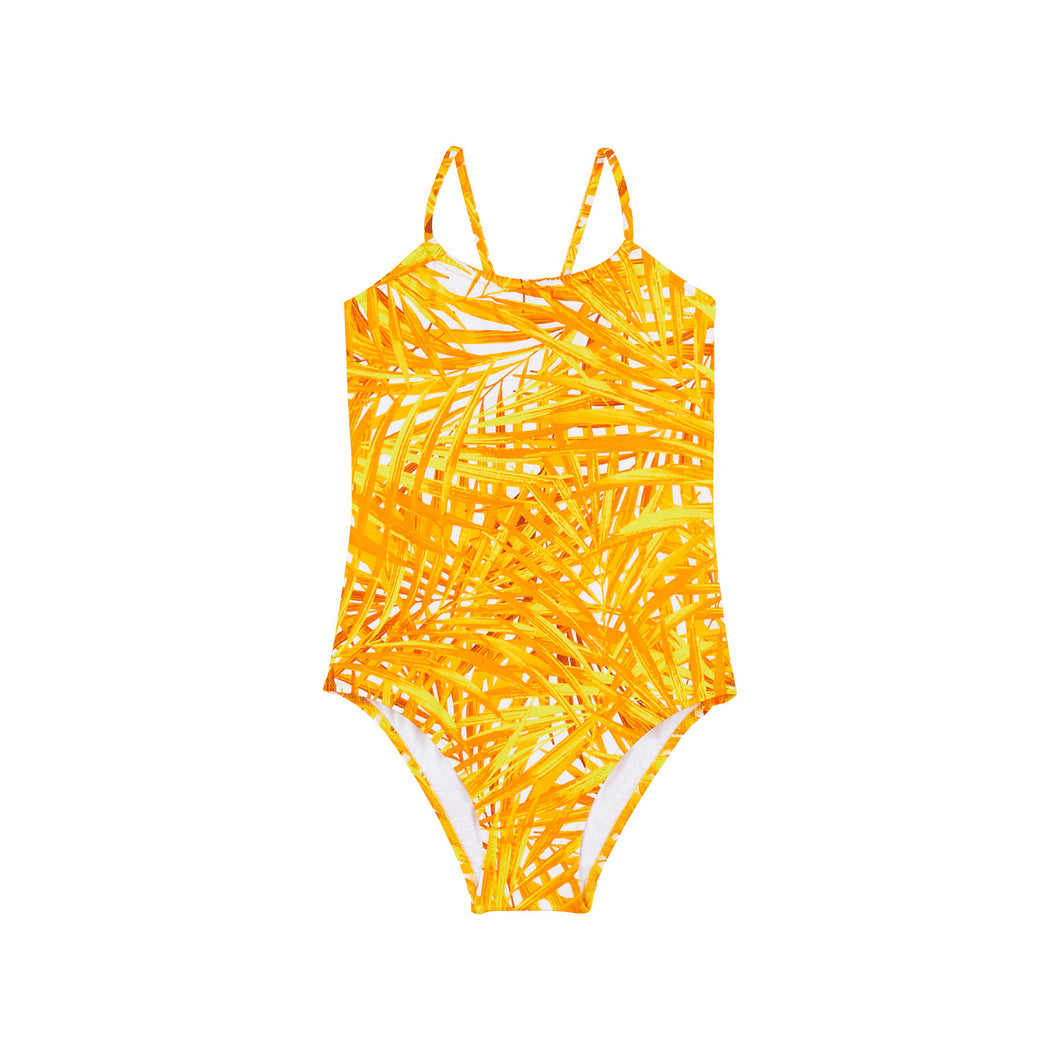 One-piece Swimsuit Palm Leaves