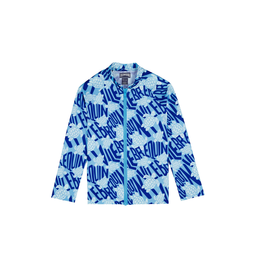 Zipper Long Sleeves Rashguard Ronde des Tortues Logo