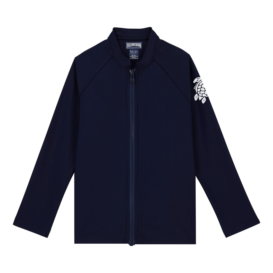 Kids Zipper Long Sleeves Rashguard