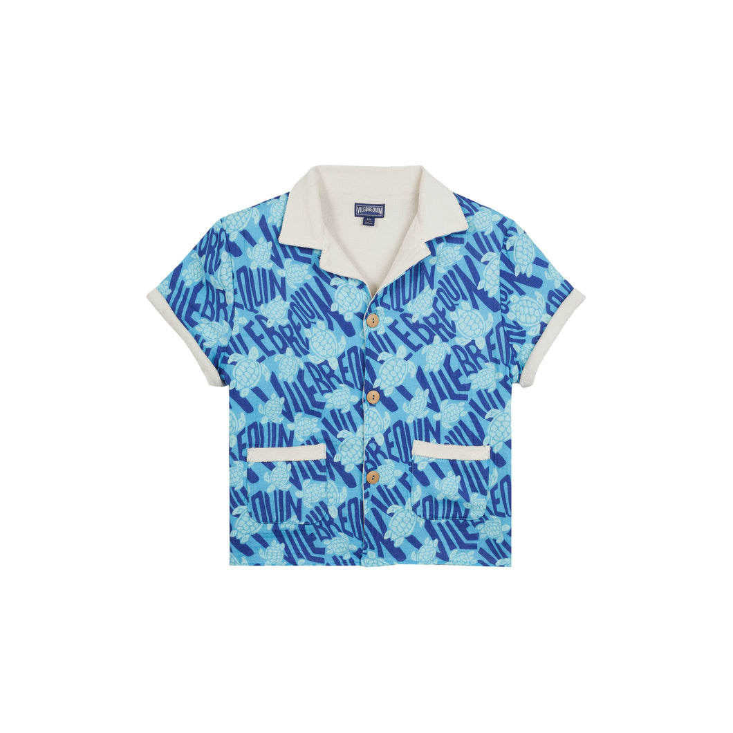 Cotton Shirt Ronde des Tortues Logo all over