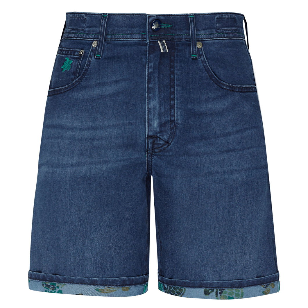 Denim Bermuda Shorts Tahiti Turtles