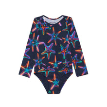 Load image into Gallery viewer, One-piece Swimsuit Rashguard Disco Stars

