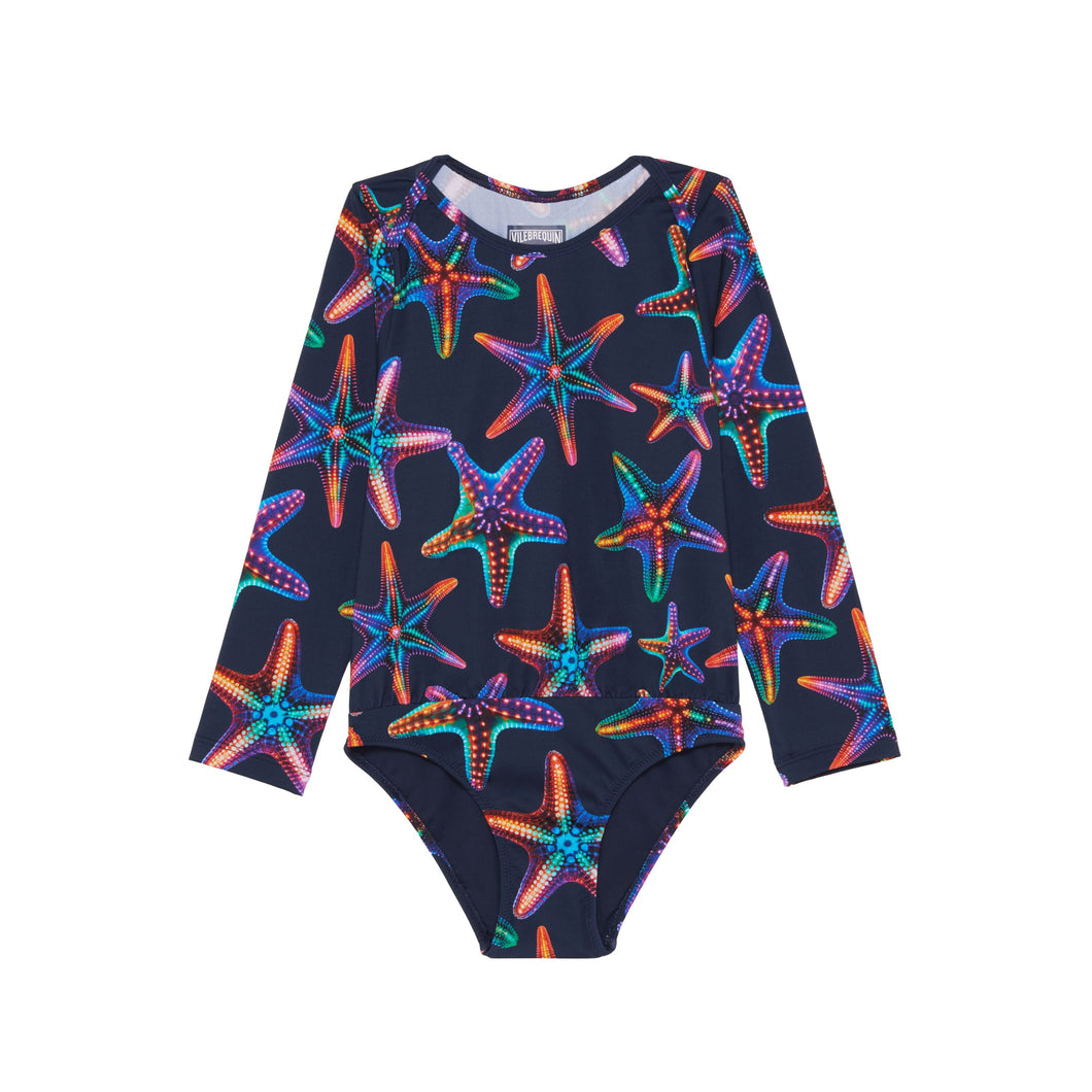 One-piece Swimsuit Rashguard Disco Stars