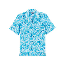 Load image into Gallery viewer, Cotton Silk Bowling Shirt Iced Turtles
