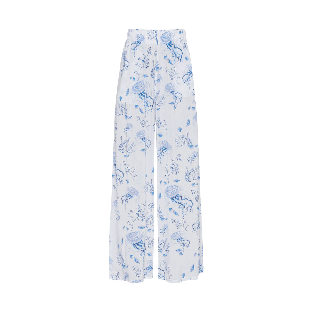Wide-leg Viscose Pants Medusa and Shells