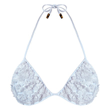 Load image into Gallery viewer, Triangle Bikini Top Embroidered Guipure Florale
