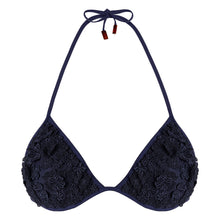 Load image into Gallery viewer, Triangle Bikini Top Embroidered Guipure Florale
