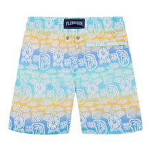 Load image into Gallery viewer, Boys Ultra-Light and Packable Swim Trunks Tahiti Turtles

