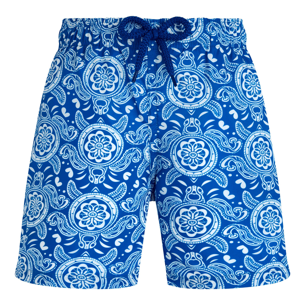 Ultra-Light and Packable Swim Trunks Tribal Turtles