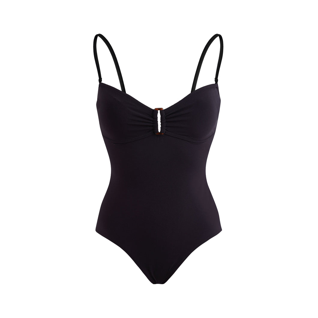 Bandeau One-piece Swimsuit Solid