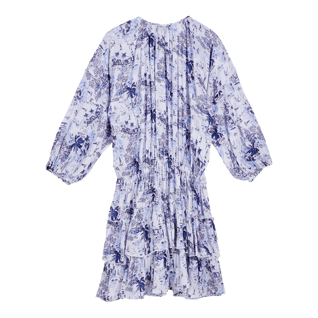 Ruffles Cotton Dress Riviera