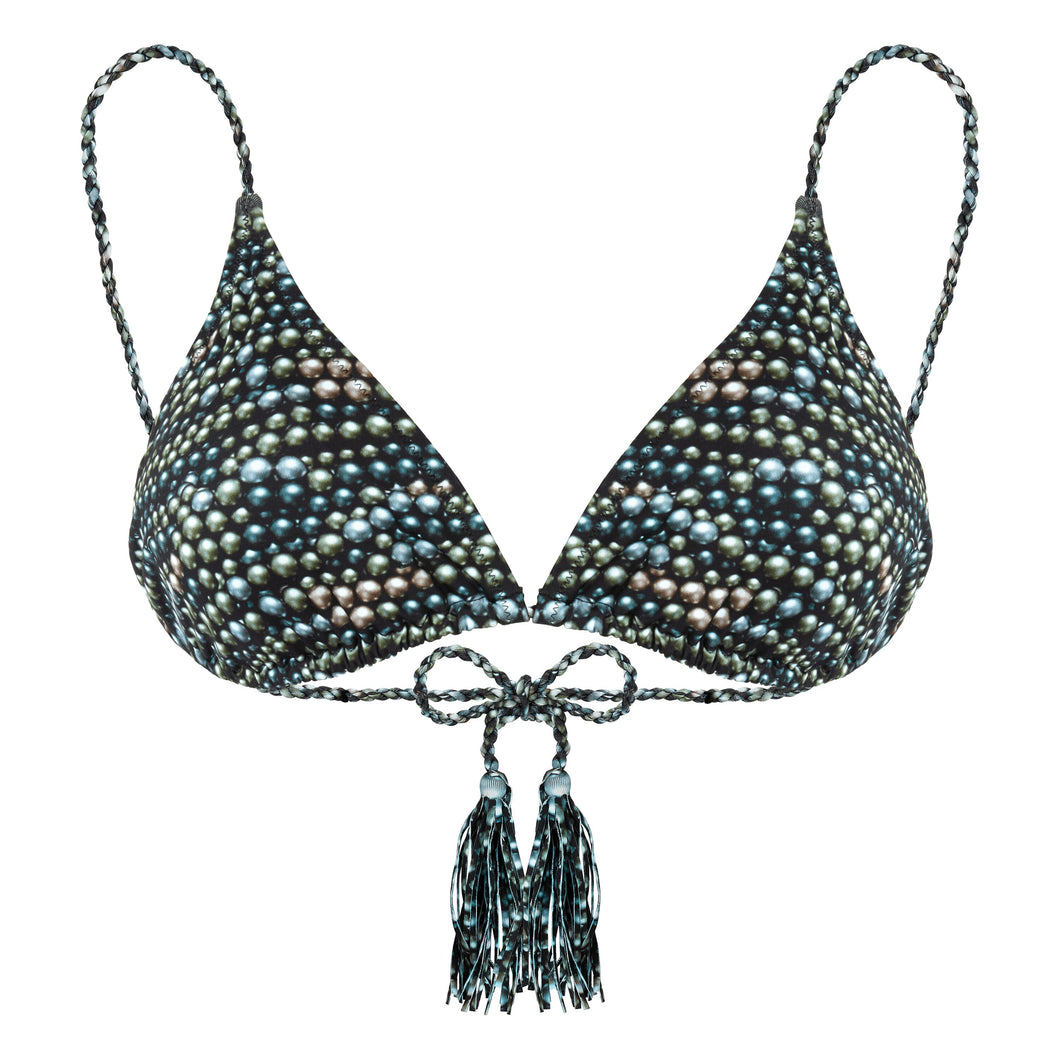 Rope Triangle Bikini Top Pearl