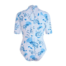 Load image into Gallery viewer, UV Protection One-piece Rashguard Medusa and Shells
